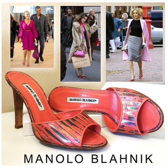 Manolo Blahnik Shoes - 𝗠𝗔𝗡𝗢𝗟𝗢 𝗕𝗟𝗔𝗛𝗡𝗜𝗞 "Bamus" Exotic Lizard Skin Heels